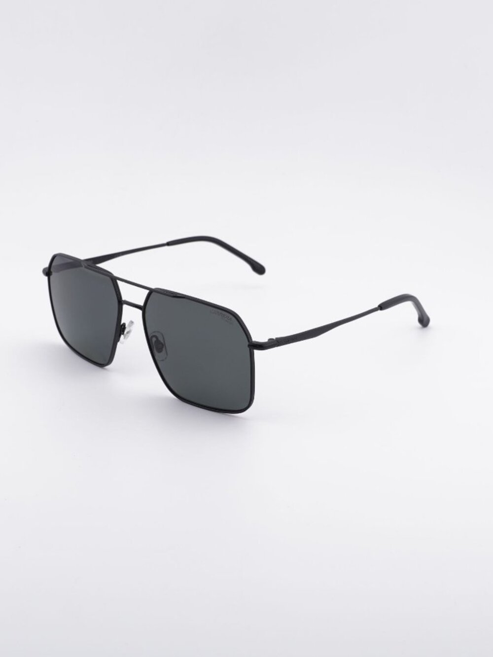 CARRERA 333/S 0003 M9 Sunglasses Black Aviator Frame, Grey Polarized Lenses